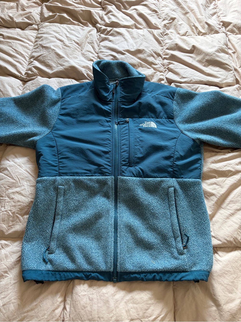 The North Face Light Blue Sherpa Fleece Jacket